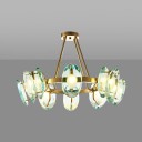 Loft Industry Modern - Green Ovals Chandelier